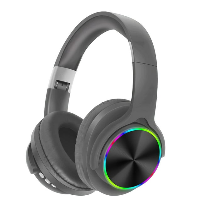 Meitianfacai Over-Ear Headphones with Colorful Light - IPX4 Waterproof, Foldable Design, Soft Earpads Comfortable to Wear, Long Standby Time, for Mobile, Computer, Sports and Gaming