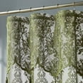 thumbnail image 2 of WARM HOME DESIGNS Sage Lace Shower Curtain 72 W x 84 L Inches with Attached Valance & Tassels. LA Sage 84, 2 of 4