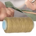 thumbnail image 2 of 250 Meters 150D Leather Crafts Flat Sewing Thread Hand Stitching Waxed Thread (Natural Color), 2 of 9