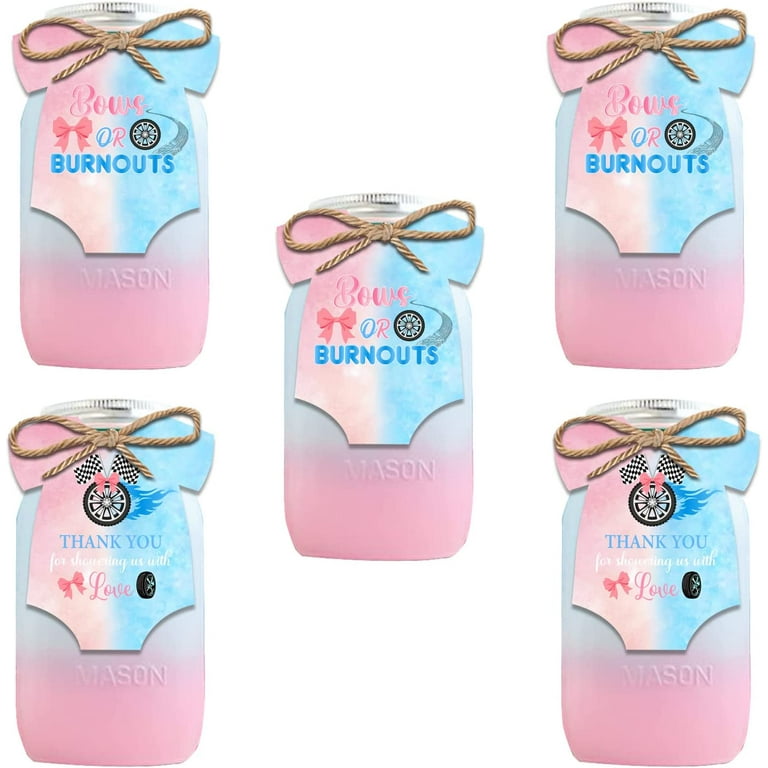 Baby Shower Tags Editable Gender Reveal Party Favors Merci Cadeau