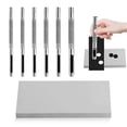 thumbnail image 1 of For 9piece Punching Tool Hollow Punch Set For Stitching Punching, 1 of 5
