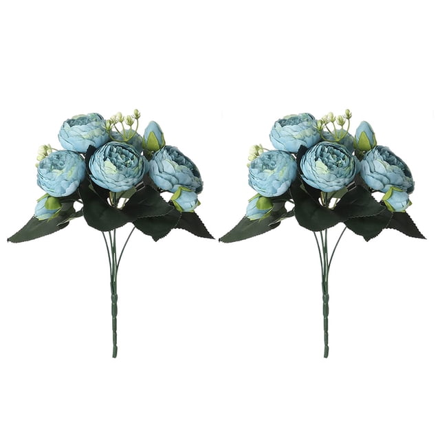 ZheElen Long-lasting Durability Easy To Clean Artificial Flower Arrangement For Wedding Decoration Realistic Appearance blue 1Set