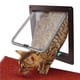 thumbnail image 2 of Puerta con solapa de seguridad para perros y gatos con cerradura en 4 direcciones (marrón L) Likrtyny Para estrenar, 2 of 6