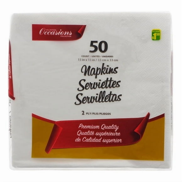 Better Food Concepts Occasions Serviettes de Table Assorties, Lot de 50