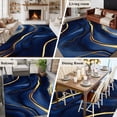 thumbnail image 6 of Marble Texture Large Area Rugs 8x10 ft Modern Blue Golden Fluid Art Washable Rug Non Slip Indoor Carpet Absorbent Floor Mat for Living Room Bedroom Dining Room, 6 of 9