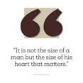thumbnail image 2 of ArtsyQuotes 12x12 Gold Ornate Wood Framed with Double Matting Museum Art Print Titled - Artsy Quotes Quote: Size of His Heart, 2 of 4