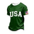 thumbnail image 2 of 250 Anniversary USA Men Shirts Patriotic T-Shirts Crewneck Short Sleeve Tshirts 1776 - 2026 Man Shirt 250th Anniversary America Birthday Mens Top Army Green L, 2 of 3
