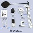 thumbnail image 5 of FIFINE T669 USB Studio Microphone Kit for PC Computer, Podcasting Microphone with Boom Arm Stand, Gain Control for Gaming, Streaming, Recording, White, 5 of 9