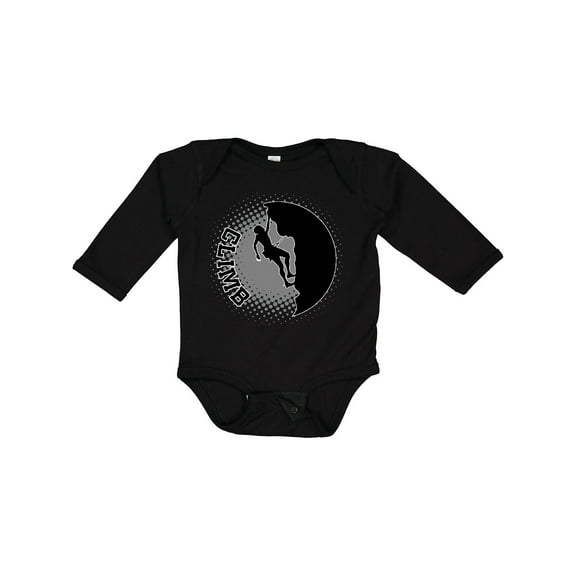 Inktastic Rock Climbing Silhouette Boys or Girls Long Sleeve Baby Bodysuit