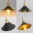thumbnail image 4 of FSLiving Adjustable Height H Type Track Light with E26 Brass Base and Vintage Black Outer Gold Inner Shade Lighting Fixtures for Farmhouse Kitchen Sink (Bulb & Ceiling Track Sold Separately)- 1 Light, 4 of 7