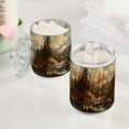 thumbnail image 2 of Yayeee 2 Pack Qtip Holder Bathroom Cotton Swab Canister with Lid Clear Dispenser Set, Snow Mountains, 2 of 6