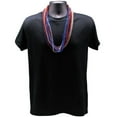 thumbnail image 2 of 33 inch 7mm Round Metallic Red, Blue and Silver Mardi Gras Beads - 6 Dozen (72 necklaces), 2 of 2