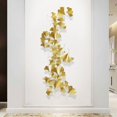 thumbnail image 5 of 3D Metal Gold ginkgo leaves Wall Decors Modern Art Wall Sculptures Wall Hanging for Bedroom Living Room Kitchen Dining Room Office, 5 of 8