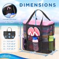 thumbnail image 4 of Beach Bag, Mesh Tote Bag 16.5x8.5x15 w/ 10 Compartments, Pool Tote w/ Inner Zipper Closure for Valuables, Large Vacation Bag by LavaPop, 4 of 8