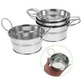 thumbnail image 6 of WHAMVOX 4pcs Mini Metal Buckets Decorative Galvanized Bucket With Handles Flower Pots For Home Office Small Iron Planters Small Pails, 6 of 8