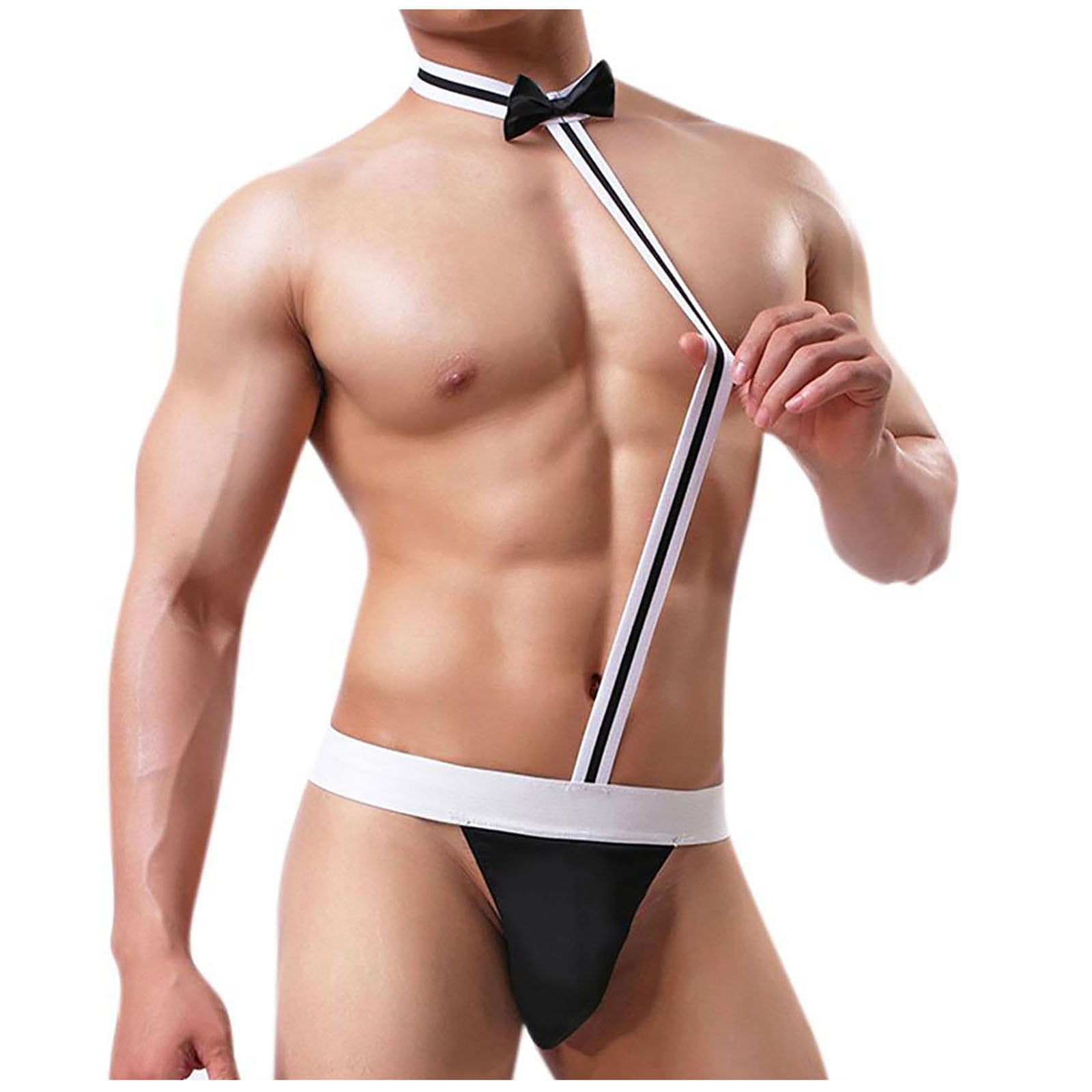 Yomiafy Mens Fashion Strip Jockstrap Underwear Stretch Comfortable Thongs Panties 