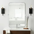 thumbnail image 2 of TEHOME Aura  Chrome Bathroom Mirror, 24x36 inches, Stainless Steel framed, Pivoting Rectangle, 2 of 7