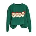 thumbnail image 4 of Turilly Womens Sweatshirts Loose Fit Casual Long Sleeved Top Rregular Sleeve Christmas Santa Printed Sweatshirt, 4 of 5
