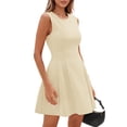 thumbnail image 4 of Vestido PRETTYGARDEN línea A sin mangas casual beige M, 4 of 8