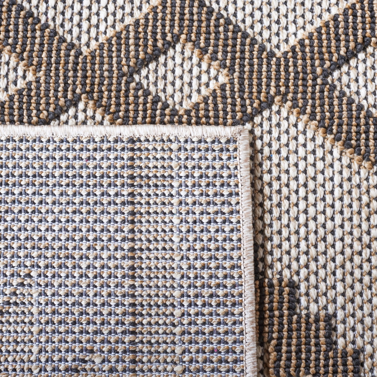 SAFAVIEH Global Caitriona Diamond Indoor/Outdoor Area Rug, Beige/Dark Beig, 8' x 10'