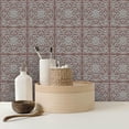 thumbnail image 3 of Adhesivos SVNOOC para azulejos de pared, despegar y pegar, diseño floral en relieve, 3 of 6