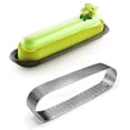thumbnail image 2 of 8 Pcs Oval French Dessert Mousse Fruit Pie Tart Ring Quiche Cake Mold, 2 of 7