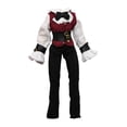 thumbnail image 2 of 1/12 Camisa y pantalones de vestir realistas para cosplay casual elegante retro con chaleco, disfraz para hombres de 6 pulgadas, cuerpo de muñeca de, 2 of 8