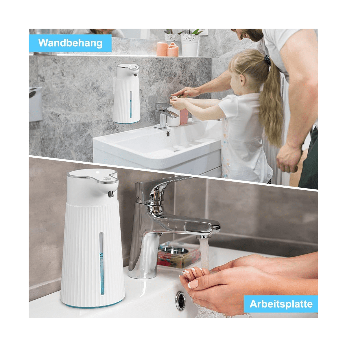 Automatic Soap Dispenser, Automatic Wall Mount Soap Dispenser, 400Ml USB Rechargeable Electric Soap Dispenser