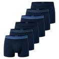 thumbnail image 1 of SCHIESSER Bóxers para hombre, paquete de 6 - «95/5», bañadores, algodón elástico, cintura con logotipo Azul 2XL (XX-Large), 1 of 4