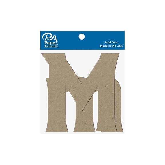 Chipboard Letter 4" Mm 2pc Natural