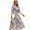 Turquoise, variant on Women's Printed Puff Sleeve Midi Dress 100% Polyester Feminine Elegant Party Dress for Summer and Special Occasions