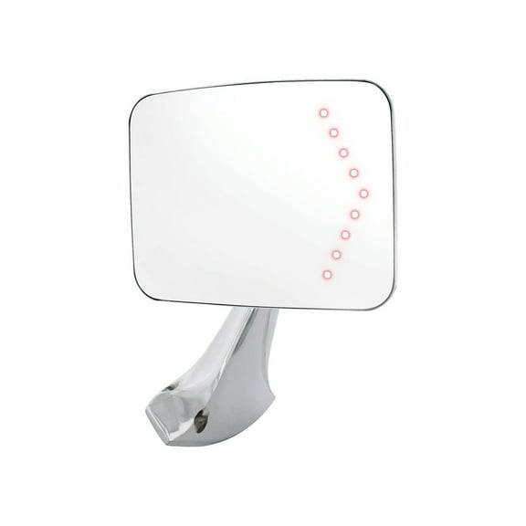 United Pacific C707202-LED Exterior Mirror w/Hidden Built-In Turn Signal Arrow for 1970-72 Chevy & GMC Truck - Passenger Side - ONE Mirror