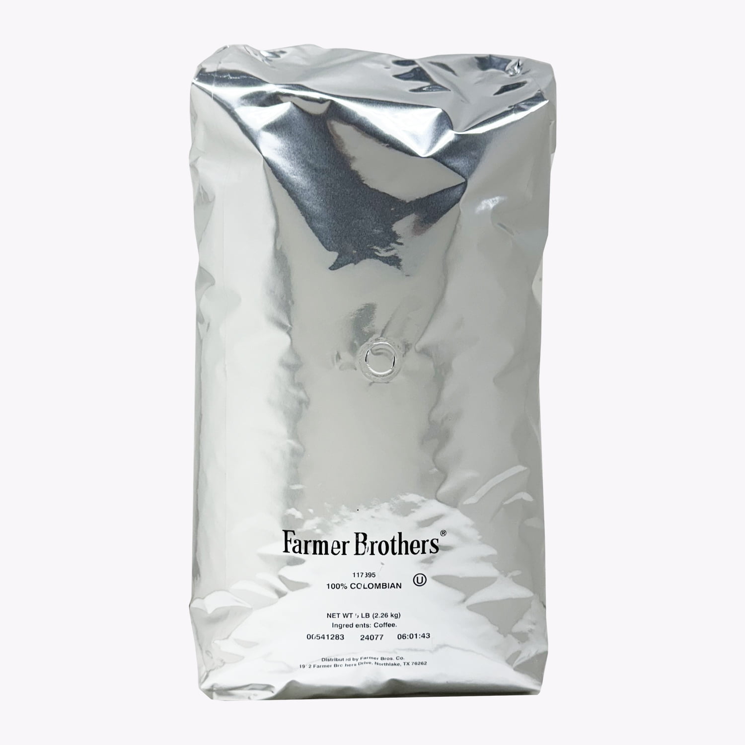 Farmer Brothers 100% Colombian Whole Bean Coffee, Naturally Caffeinated Medium Roast 6x5lb Bags, 30LBS