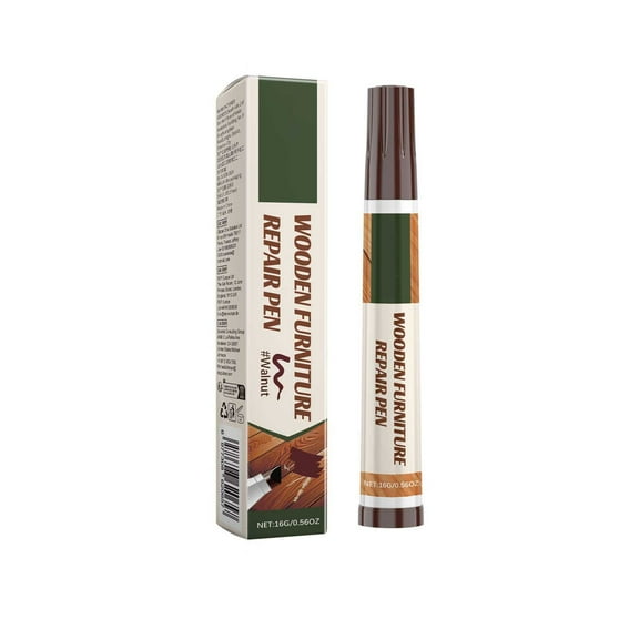 Elainilye Furniture Repair Pen, Wood Scratch Repair, Walnut Color Marker, 15ml Quick Fix, Color Fast Formula, Wood Furniture Touch Up for Tables and Cabinets