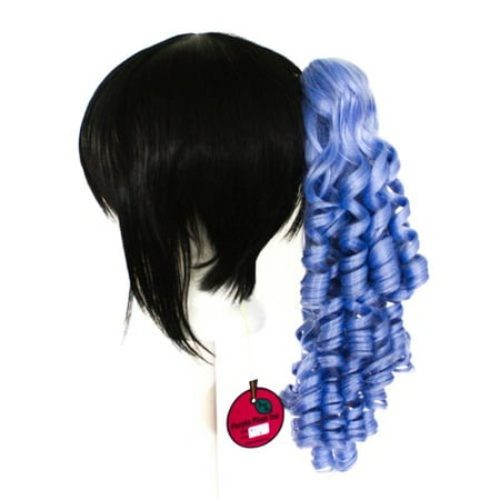 Ringlet Curly Clip Saxe Blue 18 Pony Tail Soft To The Touch