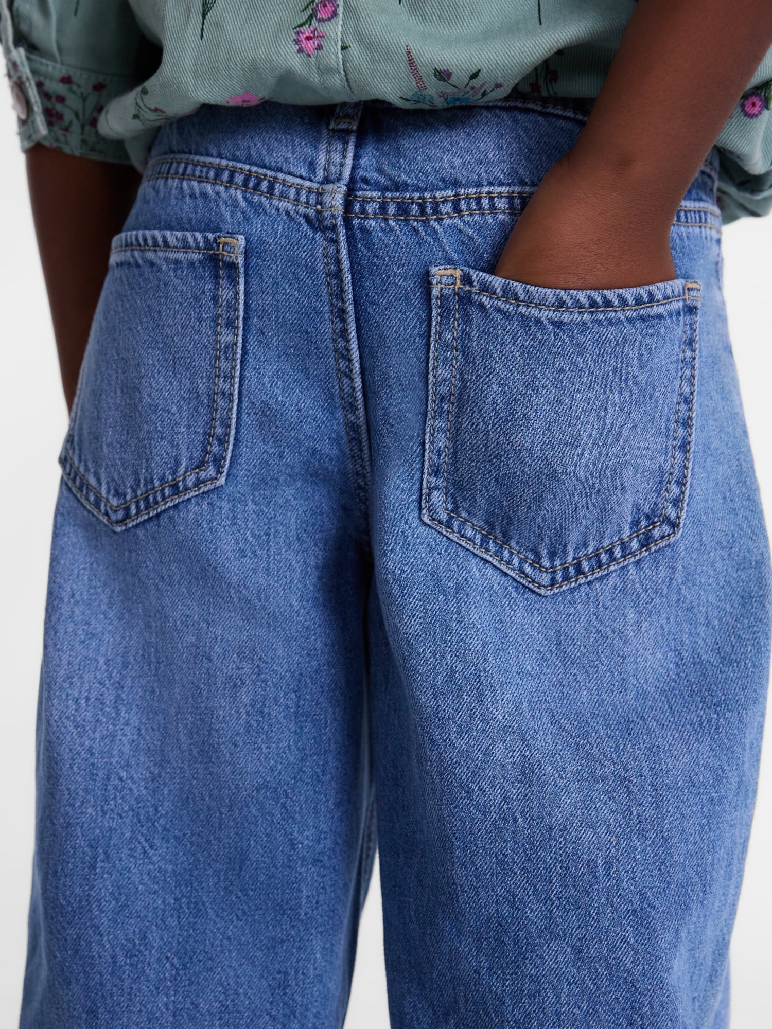 Wonder Nation Girls Mom Jean, Sizes 5-18