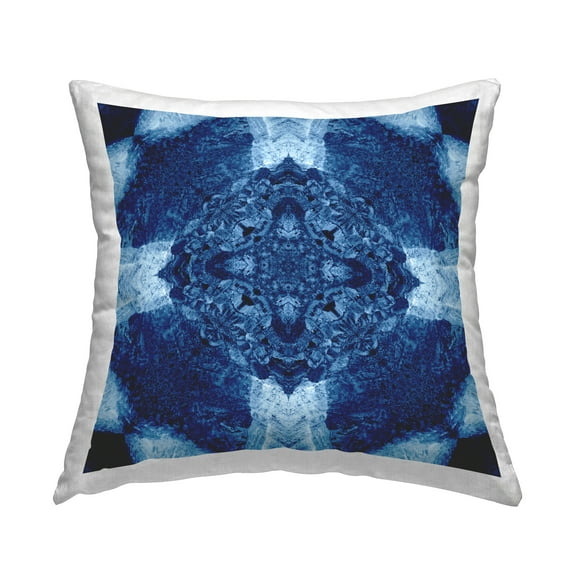 Stupell Industries Blue & White Geometric Decorative Printed Throw Pillow Design by El Perkin.