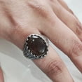 thumbnail image 3 of Smoky Quartz Mans Ring, Natural Smoky Quartz ring, Silver Jewelry, 925 Silver Ring, Birthday Gift, Heavy Mens Ring, Arabic Design, Ottoman Style Ring, Christmas, Turkey Mens Signet Ring, 3 of 7