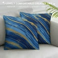 thumbnail image 3 of Autua Swirl Graphic Decorative Pillow Cover for Home Couch Living Room Bed Sofa - Durable Cotton Linen - Multipurpose Use - Invisible Zipper Closure - 1PC 24x24in, 3 of 5