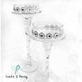 thumbnail image 3 of silver diamond flower shape mesh wrap roll faux rhinestone crystal ribbon 4" x 10 yards (30 ft), 3 of 3