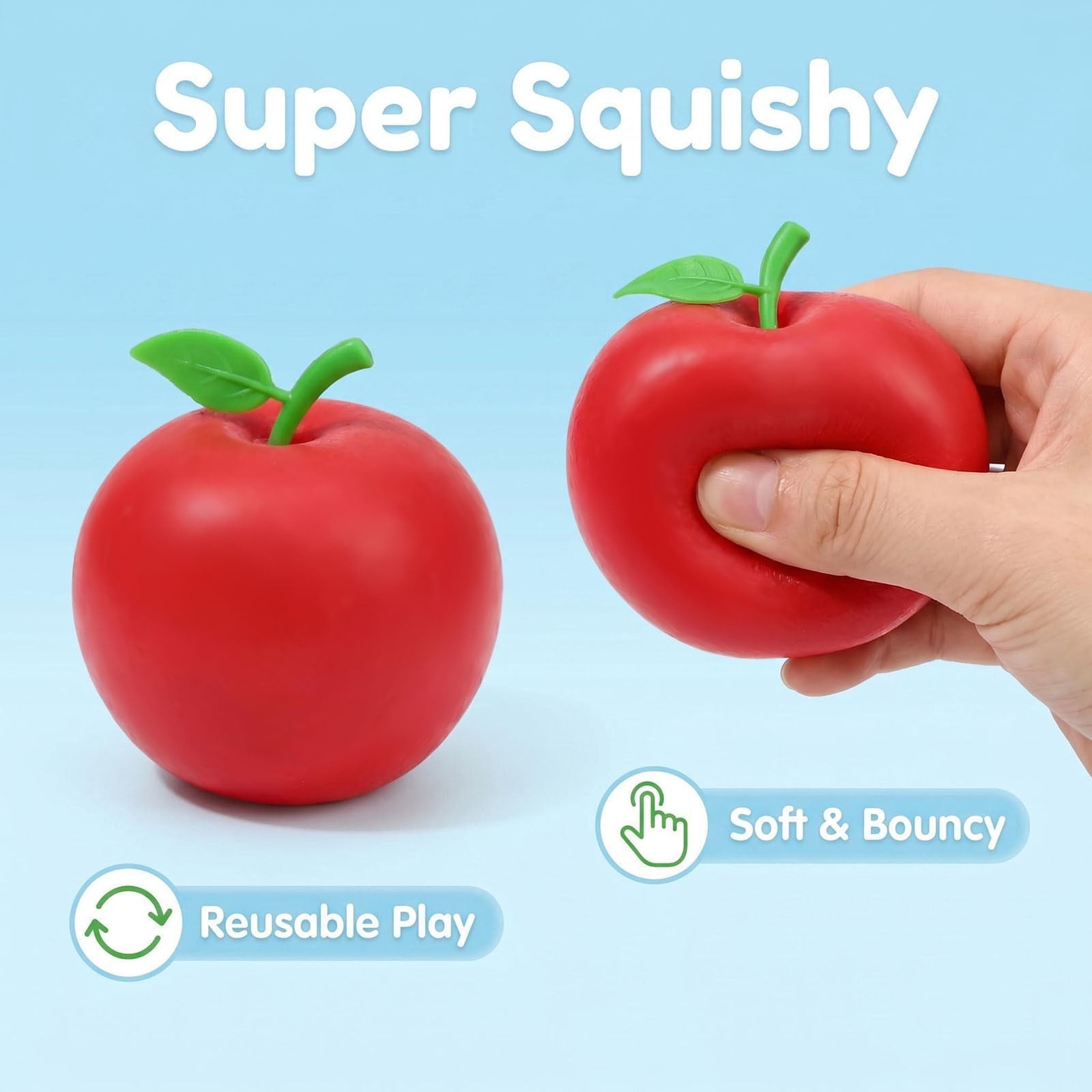 Fruit Shaped Squishies Sets Stress Balls for Adults Sensory Stress Relief Slow Rising Squishies for Office Party Favors