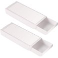 thumbnail image 1 of Caja de almacenamiento oculta de 2 piezas debajo del escritorio, soporte autoadhesivo, organizador de lápices de papelería para oficina, escuela, cocina, 1 of 5