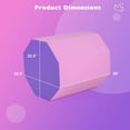 thumbnail image 3 of Costway 22.5” x 26” Octagon Tumbling Mat, Gymnastics Skill Shape Training Mat with Cover Pink & Purple, 3 of 10