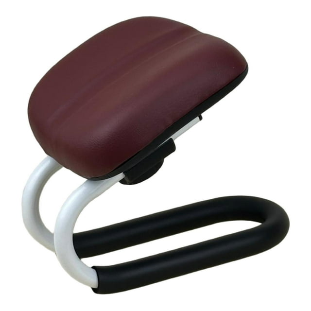 Lipstore Kneeling Stool Adjustable Height Prayer Seiza Chair Praying Meditation Bench Deep Red