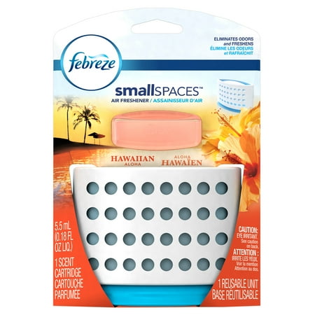 Febreze SmallSpaces Hawaiian Aloha Starter Kit Air Freshener, 1 Count, 5.5 ml