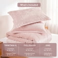 thumbnail image 5 of Regency Heights Full/Queen Cozy Velvet Comforter Sets, Luxury 3-Piece All-Season Bedding, Bed Set with Shams，Lotus Pink, 5 of 8