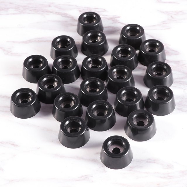 OULII 20PCS Furniture Gripper Pad Protective Cap Rubber Mat Black