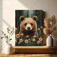 thumbnail image 6 of Qisvanset 12x16 Inch Framed Canvas Wall Art Forest Bear Watercolor Woodland Kids Nursery Printed Wall Art, 6 of 8