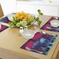 thumbnail image 4 of Ambesonne Forest Place Mats Set of 4, Mushrooms Vibrant Colors, Standard Size, Blue Red, 4 of 6