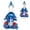 Blue, variant on 17 Inch Christmas Porch Goose Costume, Fuzzy Goose Outfit with Shawl & Bow Headband, Holiday Clothes for Lawn Goose Statue, Front Porch, Yard & Patio Decor